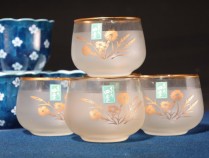 949金邊琉璃蘭花杯