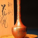 901銅撒金鶴首瓶