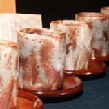 999志野铁斑汤呑 茶杯组