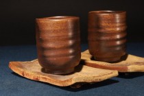 989手作 備前燒 茶杯及燒角皿