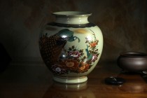 6631九谷燒 勇岳 賞瓶